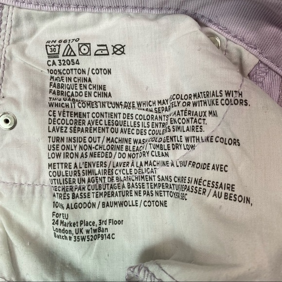 BDG Drew high rise cheeky jean shorts purple Size 27 - Picture 8 of 8